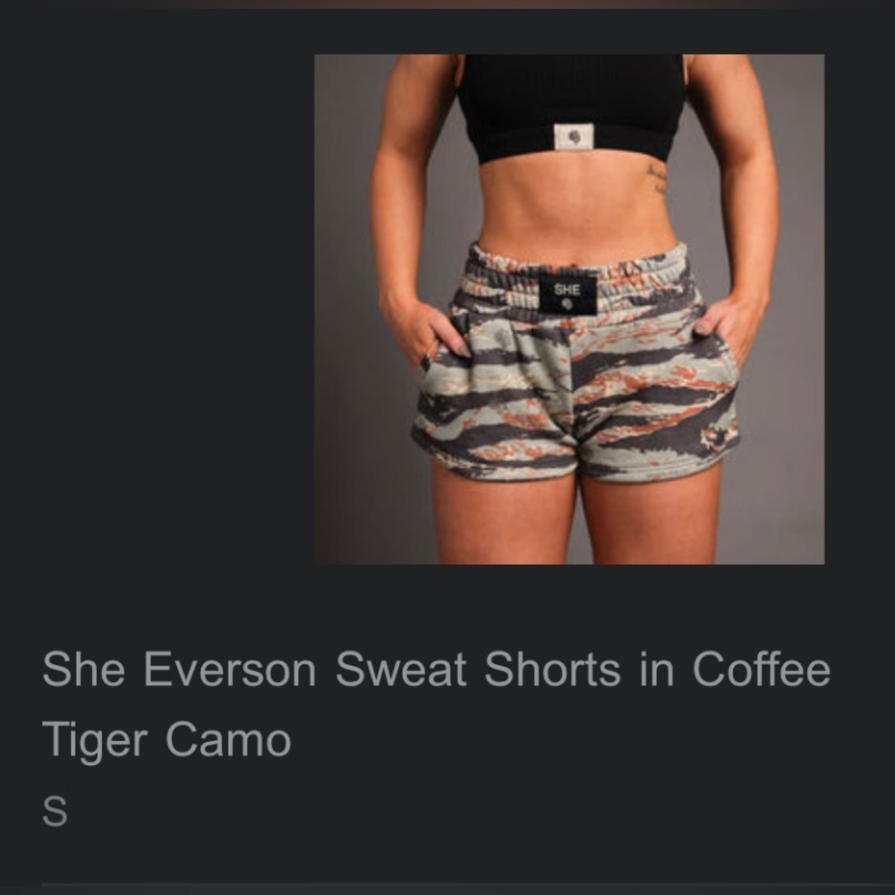 Darc Sport She Everson Sweat Shorts - Tiger Camo small